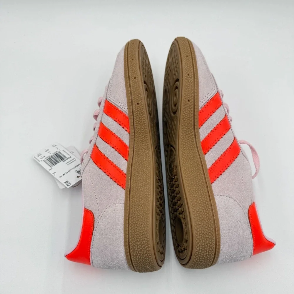 Adidas Women's Size 7 Handball Spezial Originals Pink Solar Orange JS0250 NEW
